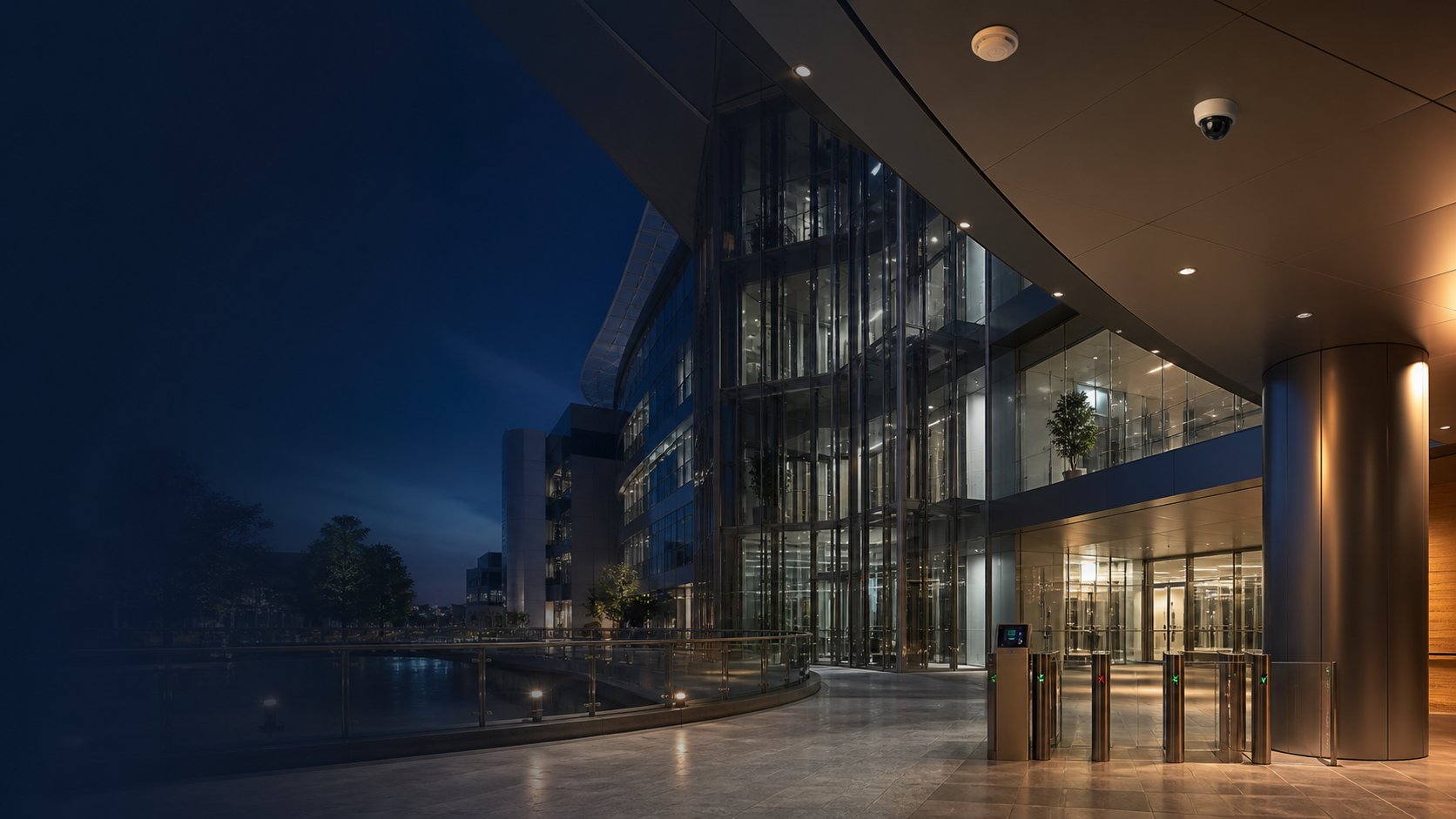 Integrated security systems in a modern commercial building